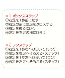 ※1ボックスステップ、※2ワンステップの説明 ※1ボックスステップ、※2ワンステップの説明