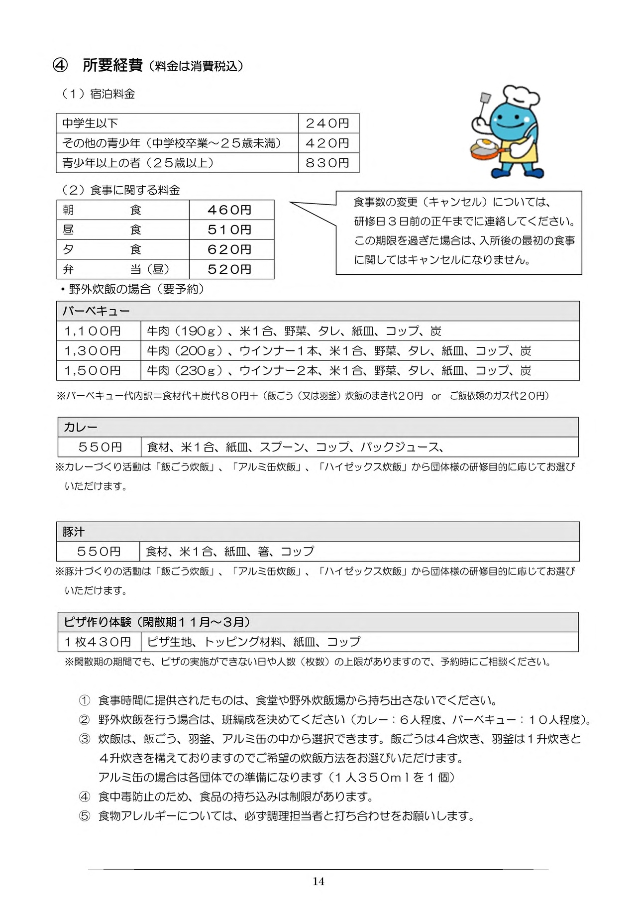 料金表①